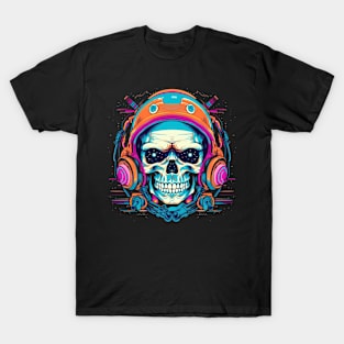 Skull Psychedelic Voyager Astronaut T-Shirt